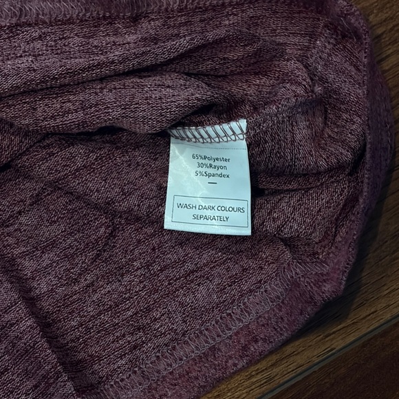 Wiholl Long Sleeve Light Burgundy Top Size X-Large NWT - Picture 6 of 7